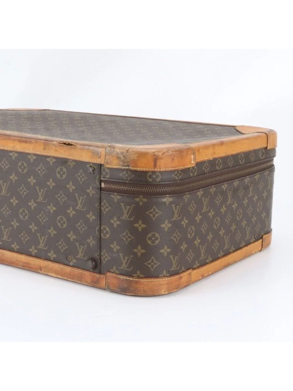 Louis Vuitton Monogram Stratos 70 Leather Trunk Hard Case Boston Bag